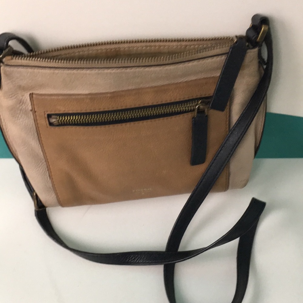 Fossil leather crossbody shoulder purse